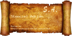 Stenczel Adrián névjegykártya