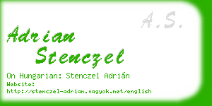 adrian stenczel business card